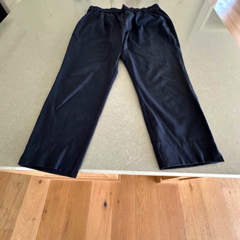 J. Crew Lightweight Drawstring Nav Sz 12 Cropped (24") Dress Pants-Worn 2x